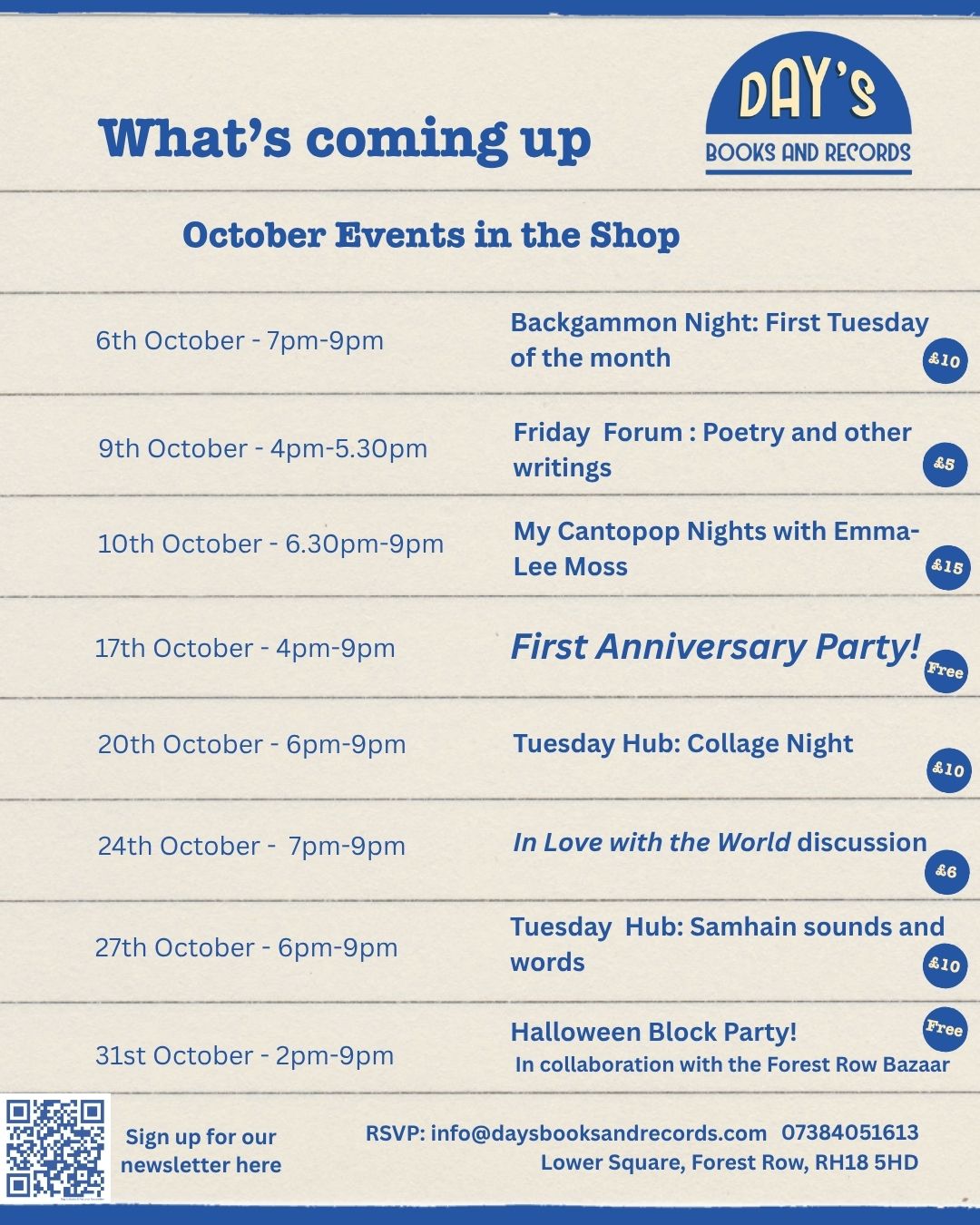 What's On in October!